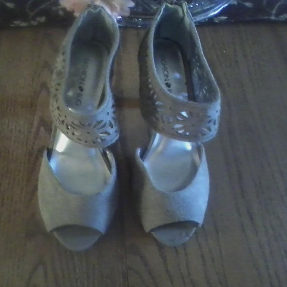 Beige Suede high heels